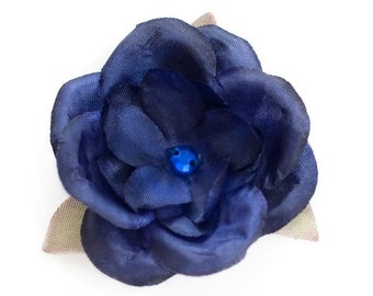 Unique navy silk flower related items | Etsy