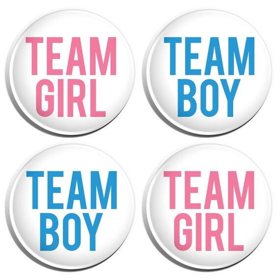 Team Girl And Team Boy Gender Reveal Party Set By Buttonpinbee 6559