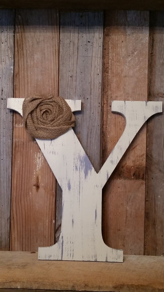 9.5 Rustic Chic Wooden Letter Home Decor Letters by ThePinkToolBox