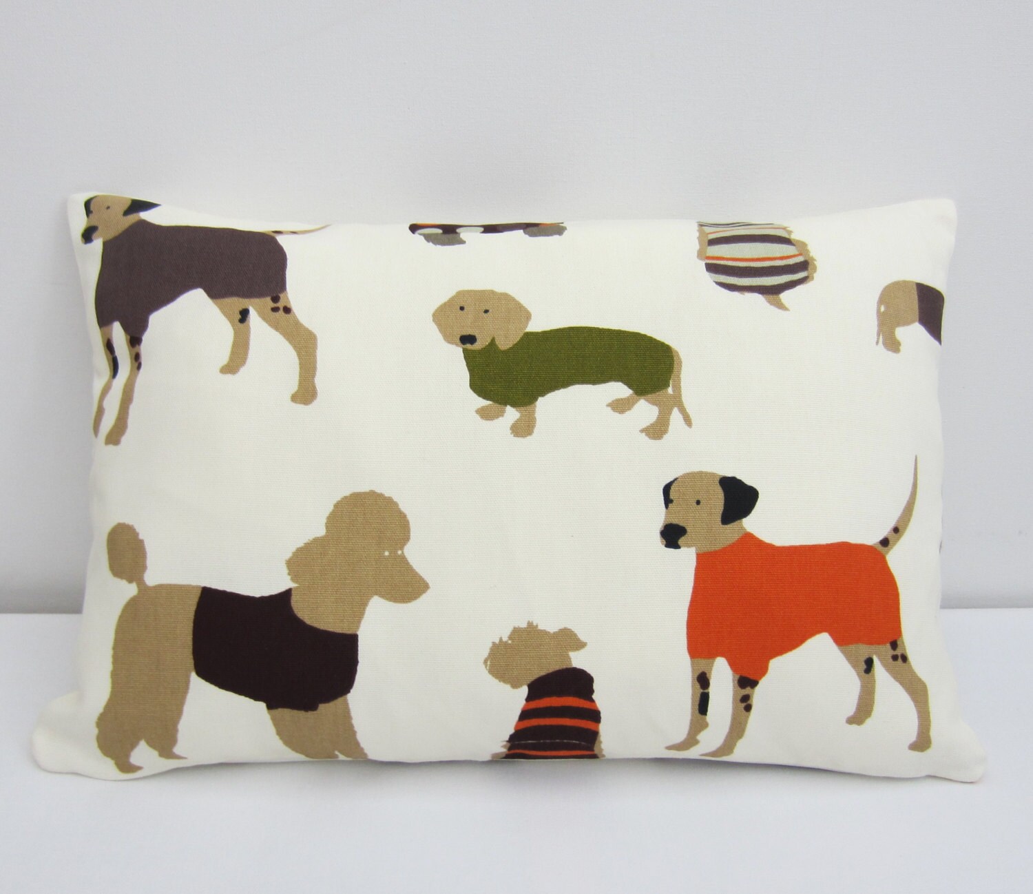 dog print throw pillows