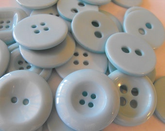 25 Baby Blue Large Buttons Assorted Round Crafting Sewing Buttons