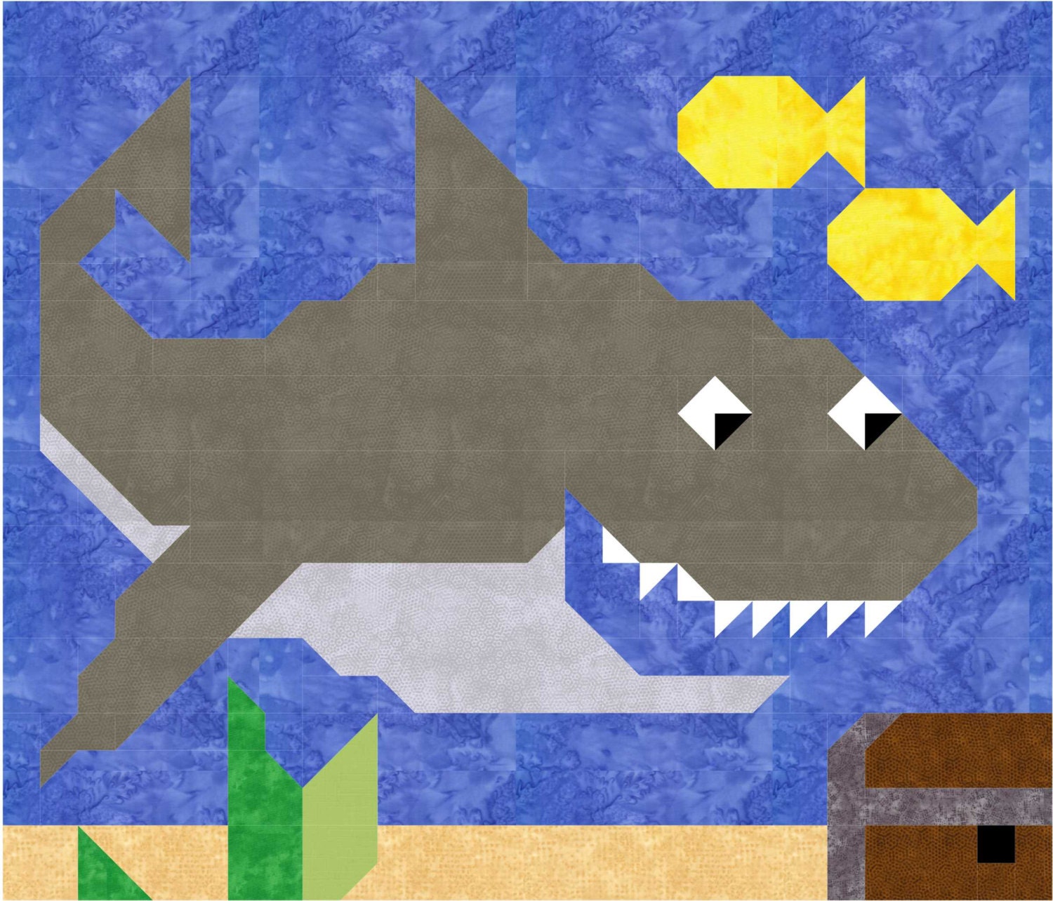 shark-quilt-pattern-with-instructions-for-3-sizes