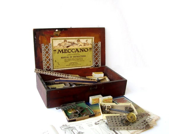 meccano wooden chest