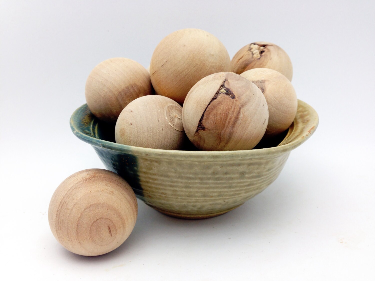 TURNED Wooden Balls Supplies DIY Unfinished Ready To