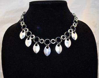 Iridescent Aluminum Scale Chainmaille Necklace