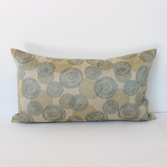 Lumbar Pillow 12x21 Teal Pillow Throw Pillow by couchdwellers