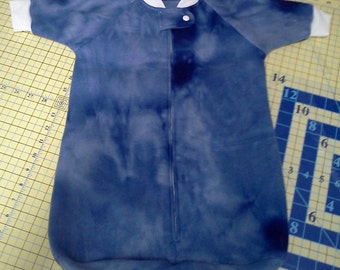 SALE "Faded" Blue NEWBORN Size Fleece Bunting Bag/ Sleep Sack/ Wearable Blanket