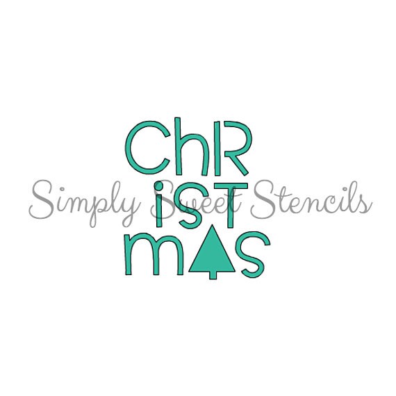 Christmas Word Stencil