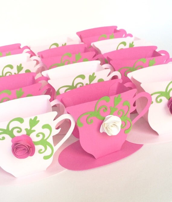 Tea Cup Party Favors Set of 12 Bridal Shower Tea Party Tea