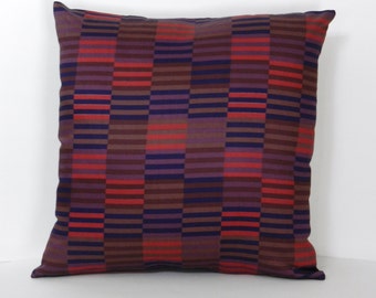 Marimekko Fabric Pillow Cover Hirsi pattern, Purple, Pink, Blue, Brown with invisible zipper, Satin Finish Home Dec Fabric