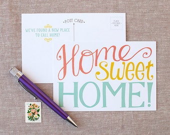 Moving Announcement Postcard - Home Sweet Home fill in the blank change of address card - set of 15
