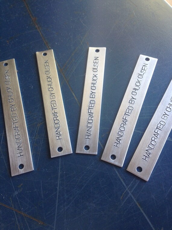 Metal Label for your handmade furniture custom made for you