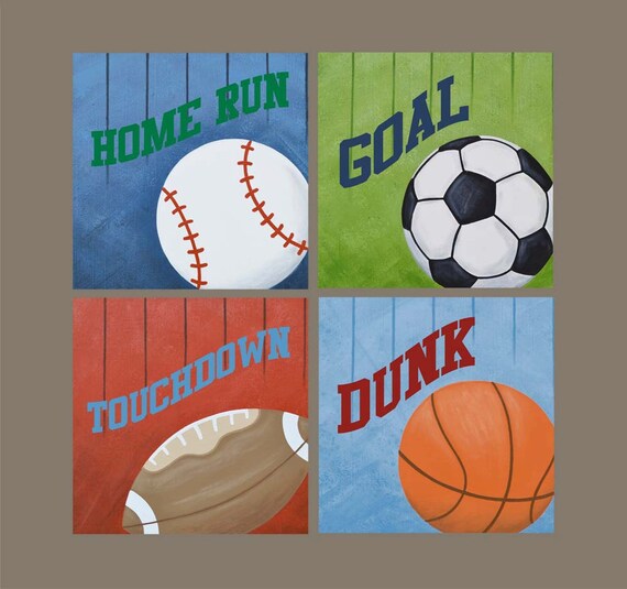 Sports Wall Art, Print, Original Painting, Canvas Wall Art
