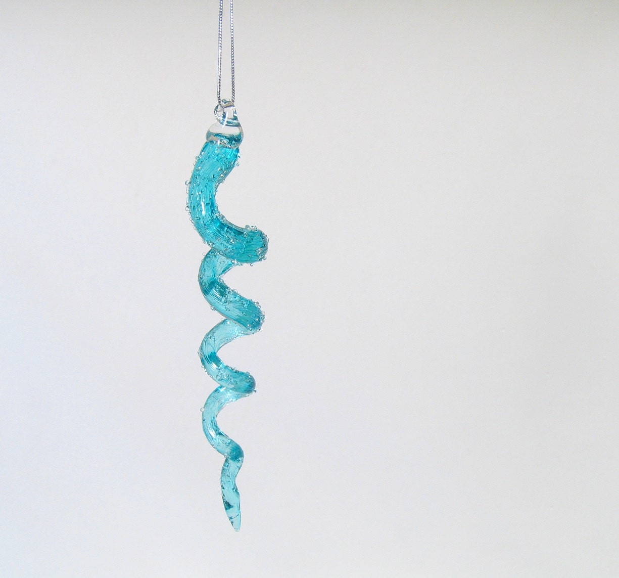 glass icicle ornament suncatcher spring decor sea blue glass icicle ornament suncatcher spring decor sea blue