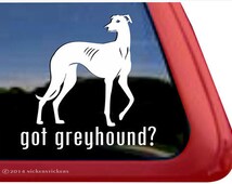 Greyhounds In Motion - Car Window Sticker - Dog On Board Sign Decal - Foto 6