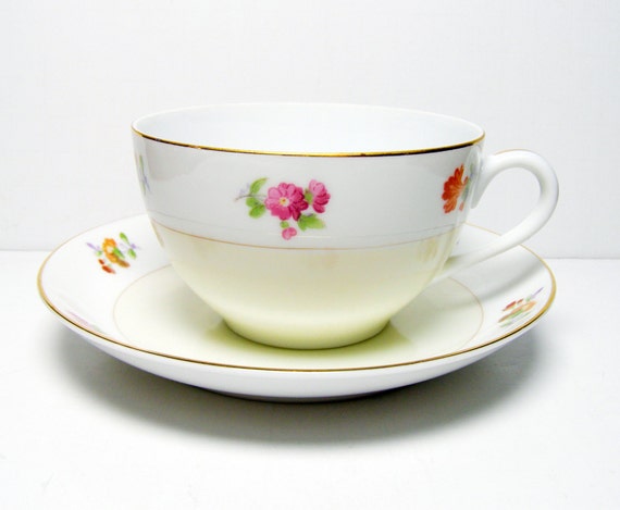 Vintage Noritake Tea Cup & Saucer in Pale by LorettasCache on Etsy