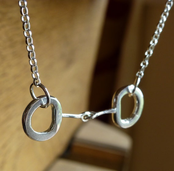 Sterling Silver Horse Bit Necklace by annereevesjewellery on Etsy