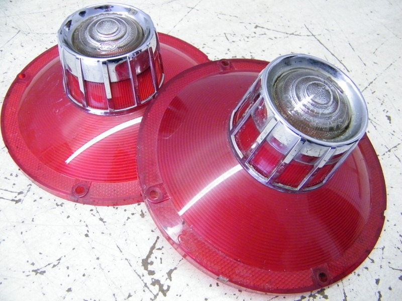 Vintage Early Ford Car Tail Light Lens Covers by beneaththerust