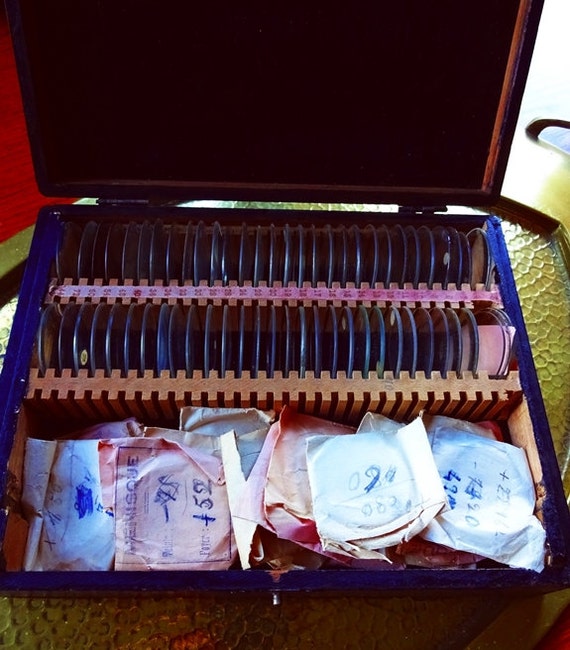 Vintage Optical Lens Box SetOptometrist Set of Optician