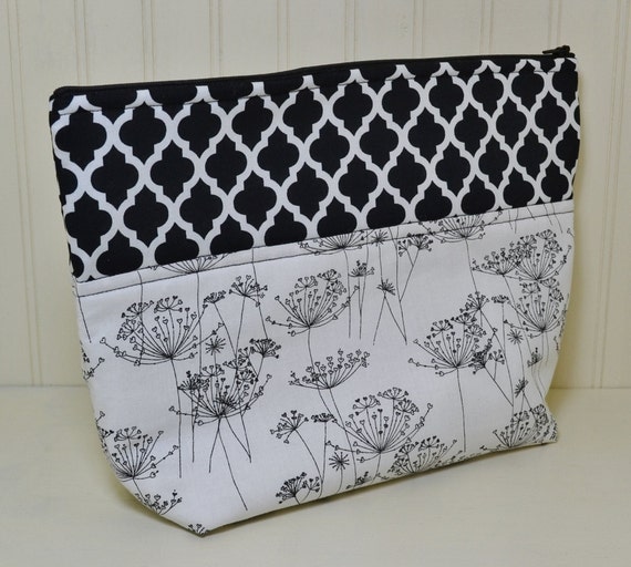 Cosmetic Bag Stand up Makeup Bag Large by RyensMarketplace