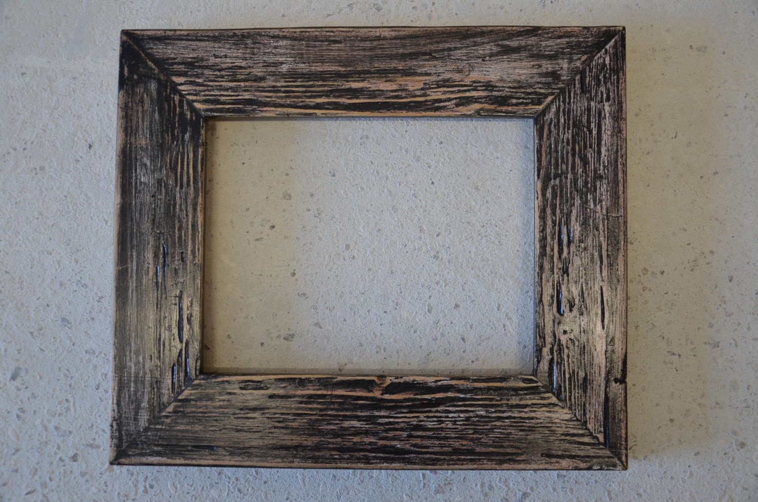 8x10 black rustic reclaimed wood picture frame by oldlikenew