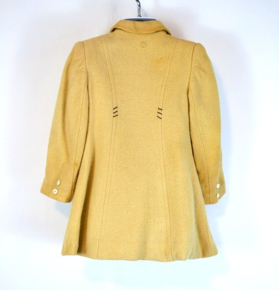 1960s Golden Yellow Childrens Coat/Jacket by KrisVintageClothing