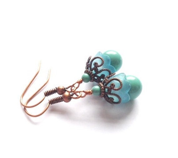 Turquoise Pearl Make Your Own Earrings Kit Diy Earring Kit