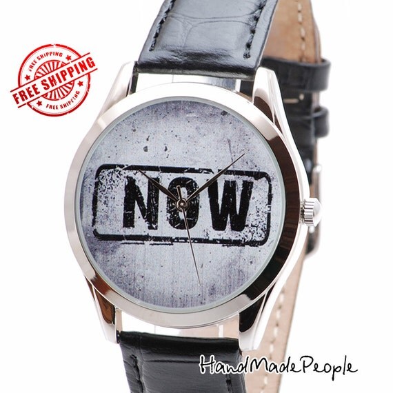 NOW Watch, Wrist Watch That Says NOW, Grunge Style Watches, Gift Ideas ...