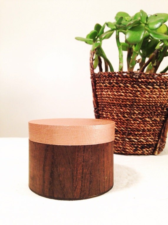 Cute little Metallic Lidded wooden storage box by threve on Etsy