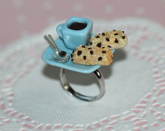 Breakfast Ring - Miniature Food Ring - Coffee Ring - Cereal Jewelry