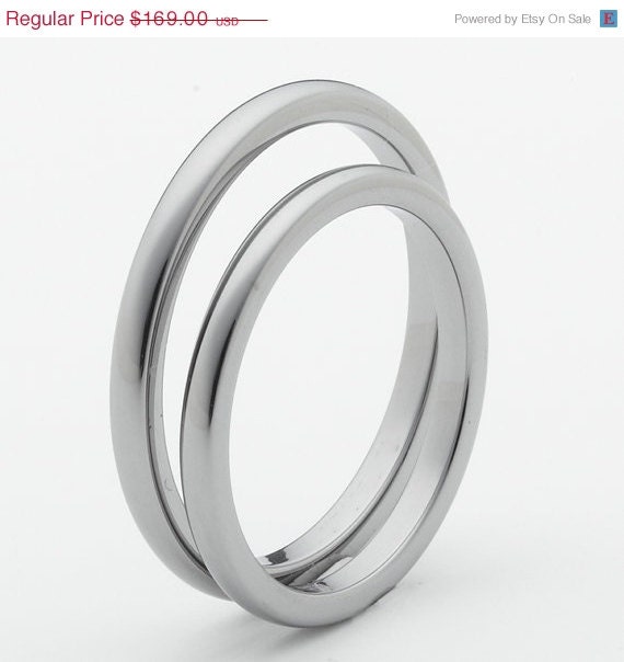 ON SALE 2mm Couple Rings Tungsten Wedding Bands Promise Rings