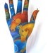 RESERVED for BRENDA ~ Free Ship ~TaLL Laurel Burch Horses Fabric Necklace Stand Jewelry Organizer HAND-Stand