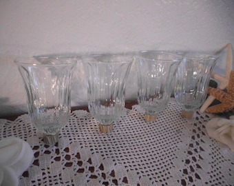 Vintage Clear Glass Candle Holder Votive Tea Light Candleholder Mid Century Hollywood Regency French Country Farmhouse Cottage Home Decor