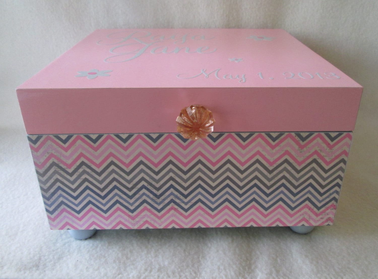Personalized Girl Keepsake Box Personalized Memory Box by msw2011