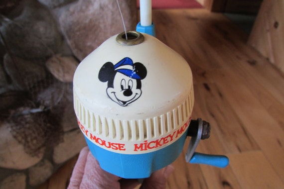 Vintage Mickey Mouse Kids Fishing Pole by DocsCollectables on Etsy