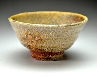 Shigaraki, anagama, ten-day anagama wood firing, with natural ash deposits sake cup. gui-09
