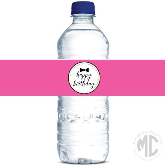 Customizable Water Bottle Labels / Napkin Rings -- Preppy Bows & Stripes Party Collection -- Mirabelle Creations Il_570xn