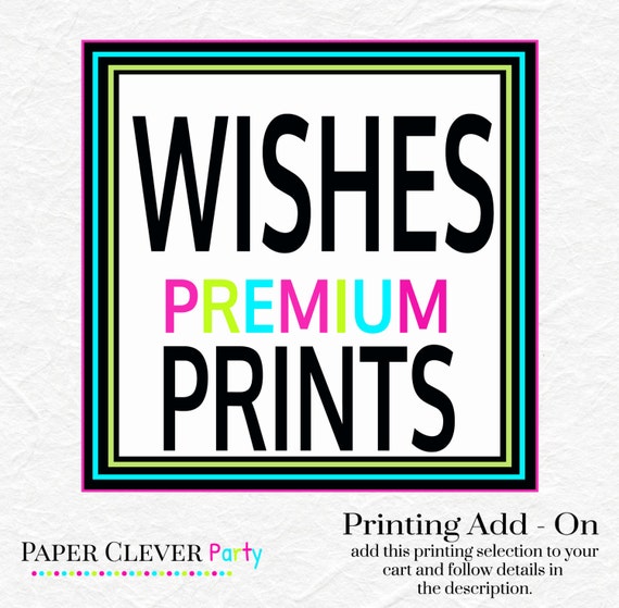 Well wishes printing for baby shower -- wishes for baby premium high qulity premium 4 x 6 prints Il_570xn
