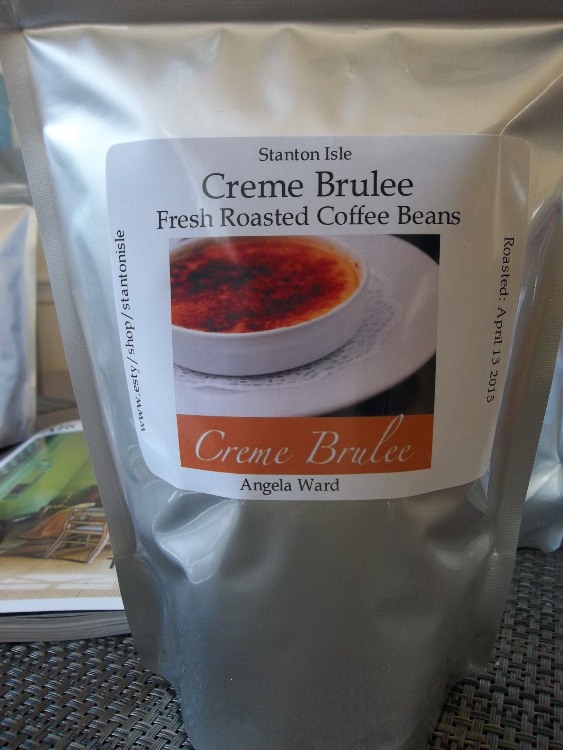 Creme Brulee Coffee Beans with Madagascar Vanilla beans and