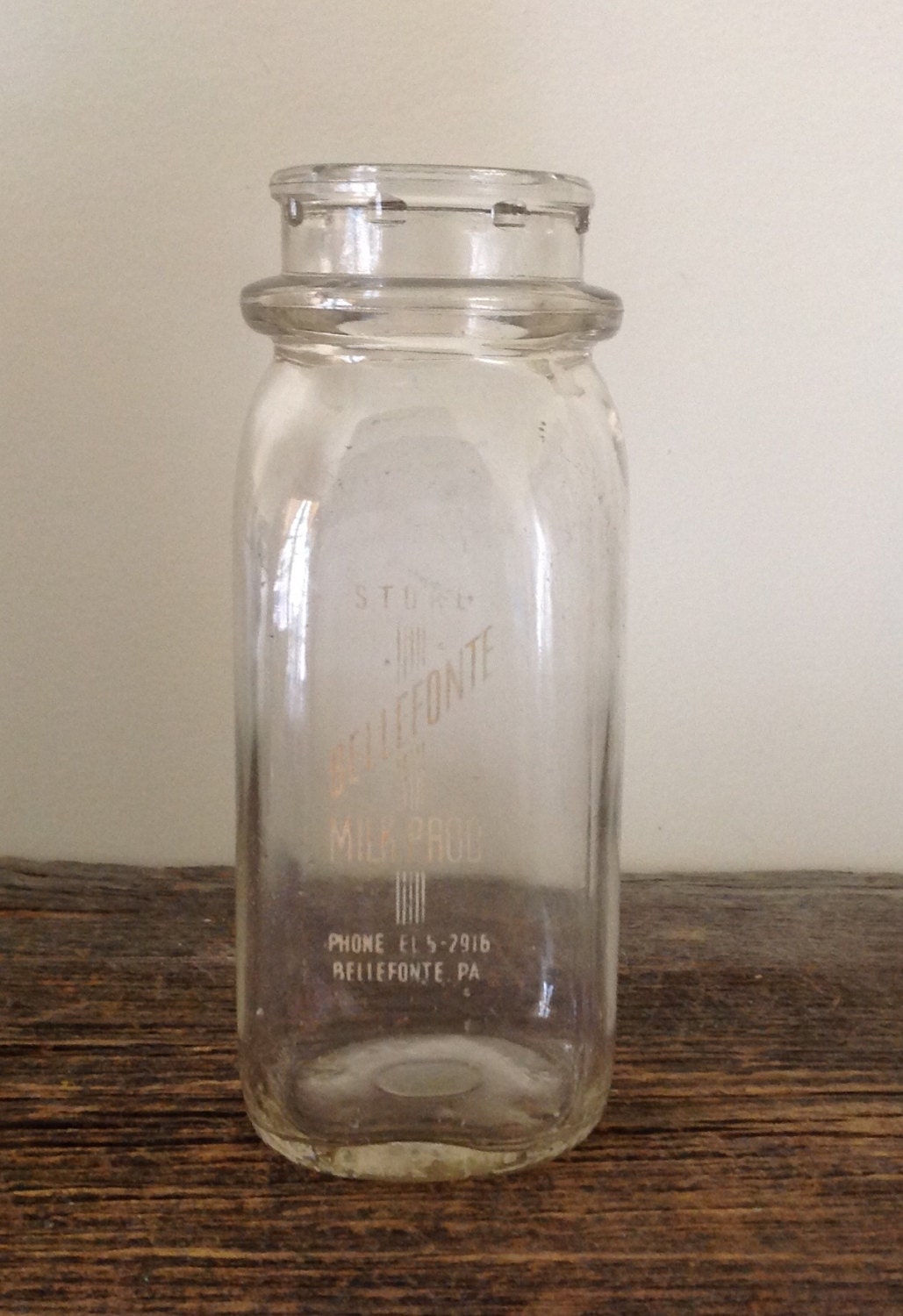 Antique/Vintage Bellefonte PA Milk Bottle