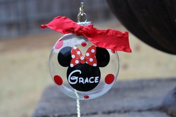 3 inch personalized mickey or minnie mouse christmas ornament 3 inch personalized mickey or minnie mouse christmas ornament