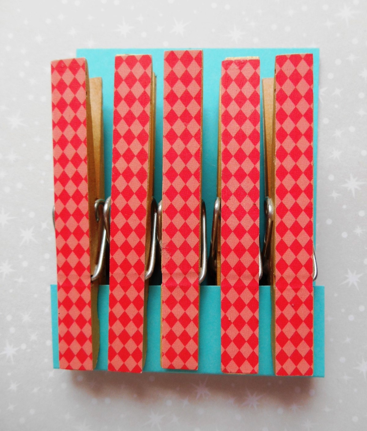Clothespin Set of 5 Pink Diamond
