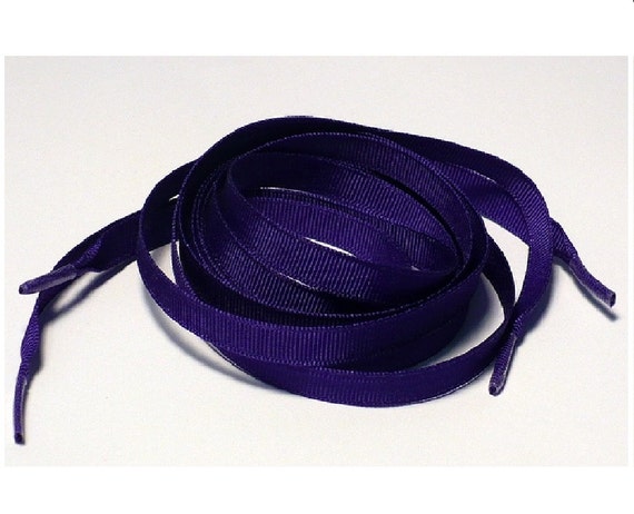 purple ribbon shoelaces