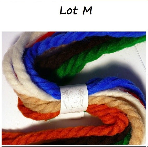 7 Pair Yarn Hair Ribbons 70s Vintage Hair Bow Brady Bunch Crissy Doll