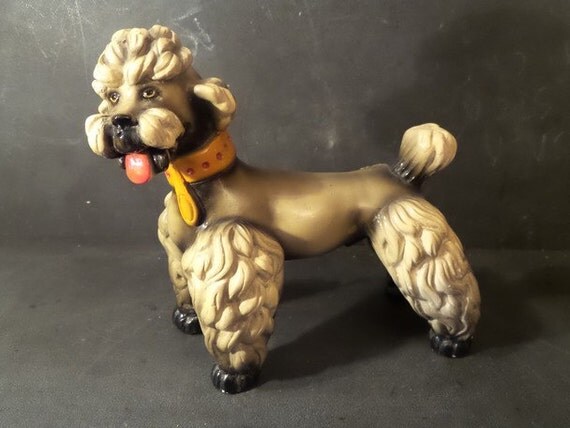 brown poodle figurine