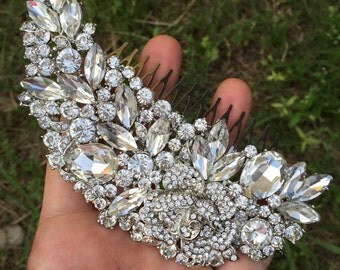 Bridal Hair Comb / Rhinestone Hair Comb / Swarovski Crystal Rhinestone Hair Comb / Hair Comb / Bridal Haircomb
