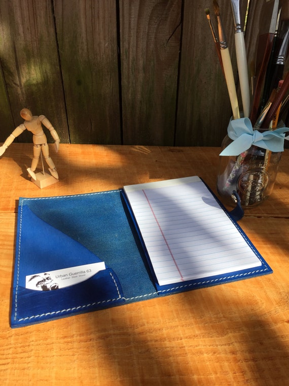 Leather Small Legal Pad Cover Leather Note by UrbanGuerrilla63