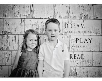 Family photo with words, Custom Canvas photo, Canvas prints, Children's photos