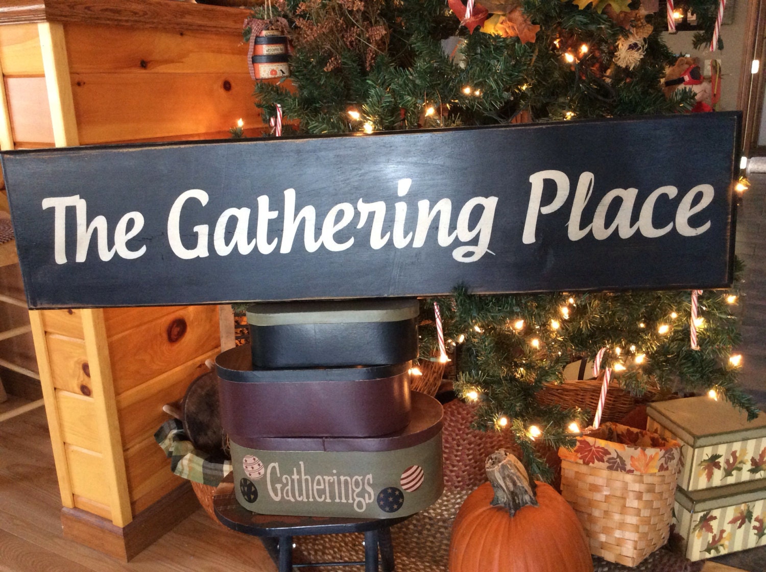 The Gathering Place Wood Sign