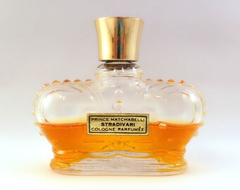 Vintage 1950s Stradivari by Prince Matchabelli 1 oz Cologne Parfumee Crown Bottle PERFUME